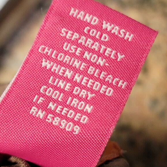 Vintage 90s Satin A-line Mini Dress Women Small Brown Pockets Soft 4 6 S Boho S - Picture 14 of 14